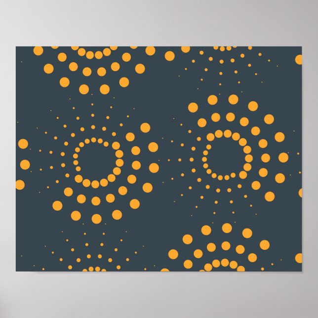 Poster Arte moderna, simples, de padrão geométrico abstra (Frente)