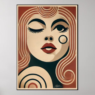 Poster Arte Moderno de Meados do Século O Ponto de Beleza