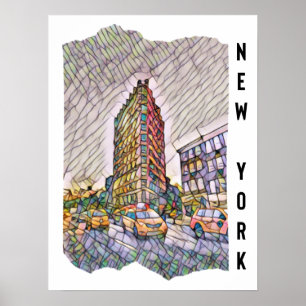 Poster Arte Mosaica Nova Iorque