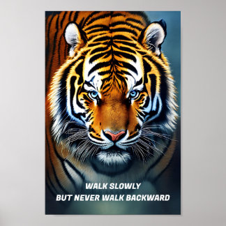 Poster Arte motivadora de tigre