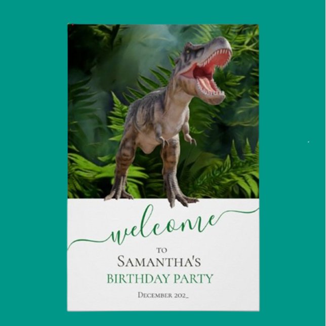 Pôster Arte Mundial Jurássica do DINOSAUR T-Rex! (Criador carregado)