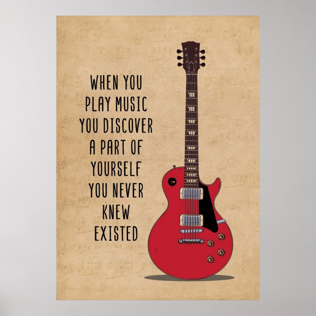 Poster Arte Musical Quando Você Reproduz Música (Frente)