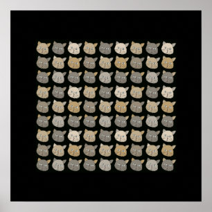 Poster arte nas paredes dos gatos
