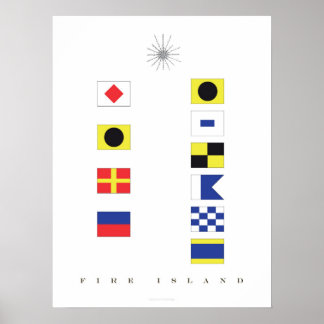 Poster Arte Náutica da Ilha Fire