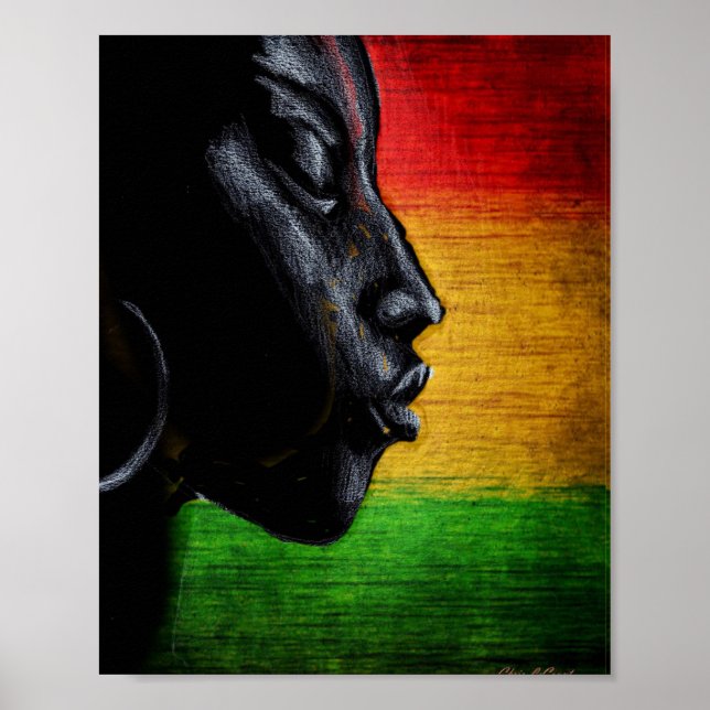Poster Arte Negra com Cores Afrocêntricas (Frente)