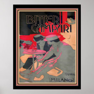 Poster Arte Nouveau "Campari amargo por Adolfo