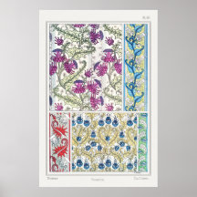 Arte nouveau floral esta flor, arte têxtil