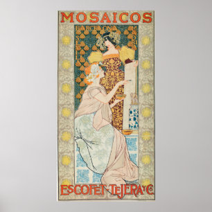 Poster Arte Nouveau Mosaicos Escofet-Tejera y CA do