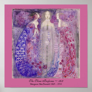 Pôster Arte Nouveau três perfumes Margaret MacDonald 191