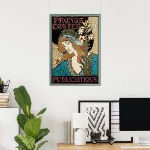 Pôster Arte Nova Antiga, Publicações de Páscoa da Prangs