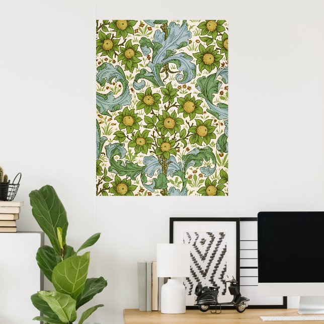 Poster Arte Nova do Padrão do Pomar de William Morris (Escritório em casa)