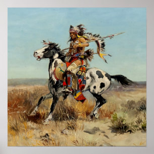 Poster Arte Ocidental “Dakota Chief” por Charles M Russel