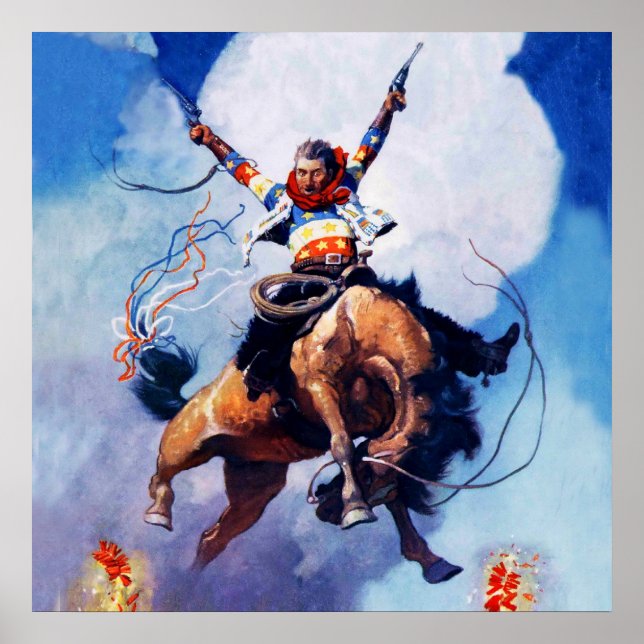 Poster Arte Ocidental "Guns Ablascinando" por NC Wyeth (Frente)