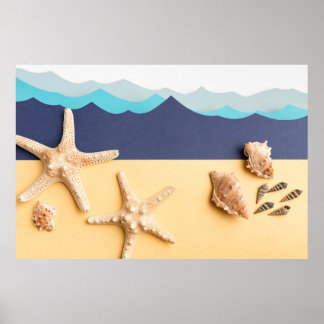 Poster Arte Onda Oceânica