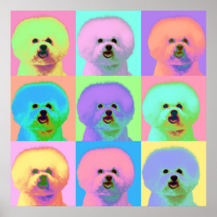 Poster Arte Op - Bichon Frise - Cody