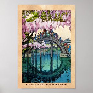 Pôster Arte oriental legal de Yoshida da ponte de Kameido