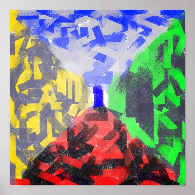 Poster Arte original Abstrato da Sala Secreta de Elizavel (Frente)