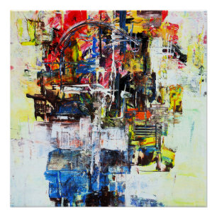 Pôster Arte Original Colorida Abstrato