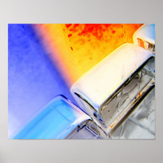 Pôster Arte original: "geometria leve: gelo a fogo"