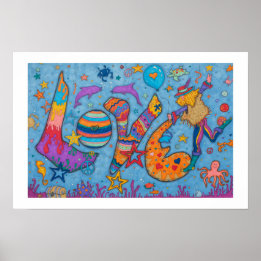 Poster Arte original "Love" de Cindy Higby