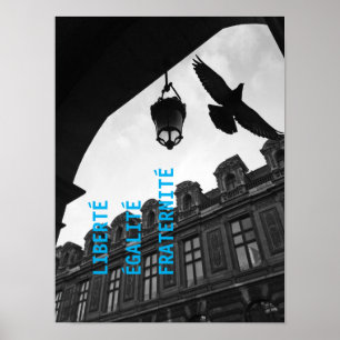 Poster Arte original moderna legal de Paris da liberdade