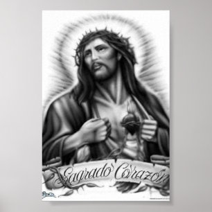 Pôster Arte Original Sagrado Corazón