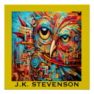 PÔSTER ARTE OWL COLORIDA