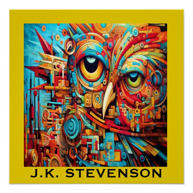 PÔSTER ARTE OWL COLORIDA (Frente)