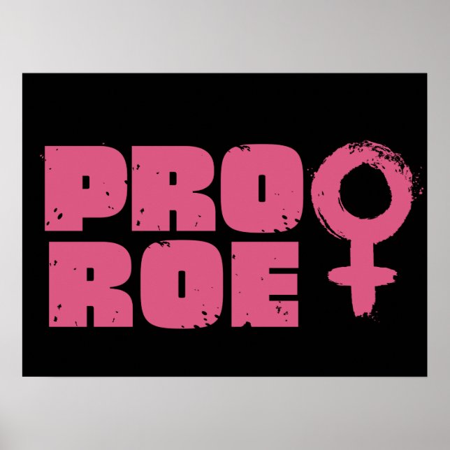 Poster Arte Palavra Direitos da Mulher do Pro Roe (Frente)