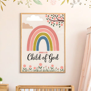 Poster Arte para Berçário Cristão Filho de Deus