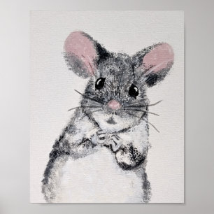 Poster Arte para Berçário de Rato