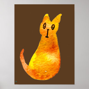 Poster Arte para ilustração de aquarela gengibre