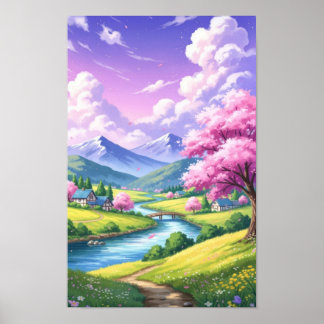 Poster Arte para parede. Aldeia dos Sonhos