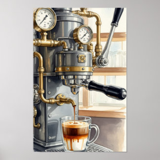 Poster Arte para parede. Café de humor matinal