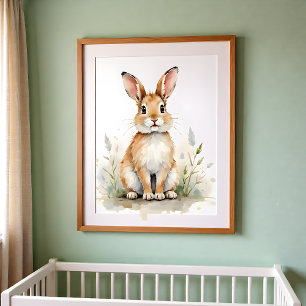 Poster Arte para Parede de Berçário de Coelho – Quarto de