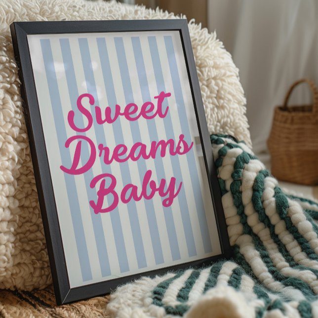 Poster Arte para Parede de Berçário Sonhos Doces Bebê (Criador carregado)