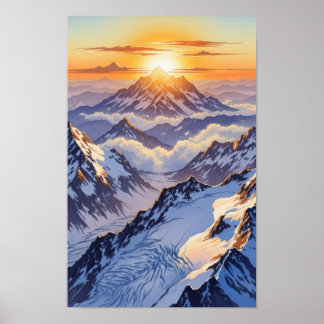 Poster Arte para parede. Icebergs