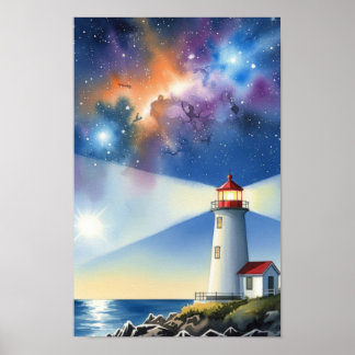 Poster Arte para parede. Ilha do Farol