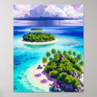 Poster Arte para parede. Ilhas pequenas