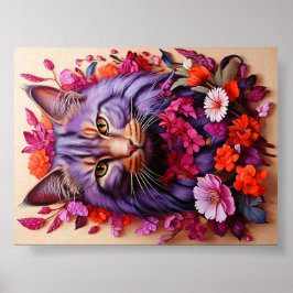 Poster Arte para Parede para Amantes de Gatos
