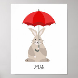 Poster Arte para quarto de bebê com nome personalizado co