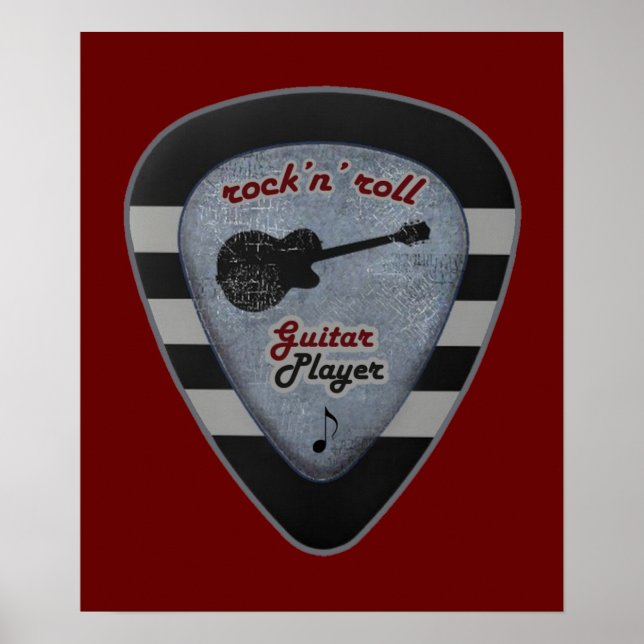 Poster Arte/parede/decor de palhetas de guitarra (Frente)