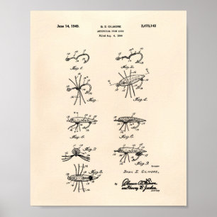 Poster Arte Peper velho da patente da atração 1949 dos