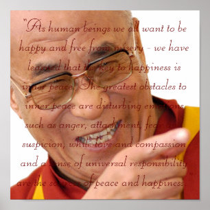 Pôster Arte pequena HH Dalai Lama Quote2 das sementes