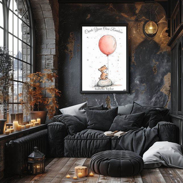 Pôster Arte personalizada de artéria - Cubo Tiger e Balão (Criador carregado)