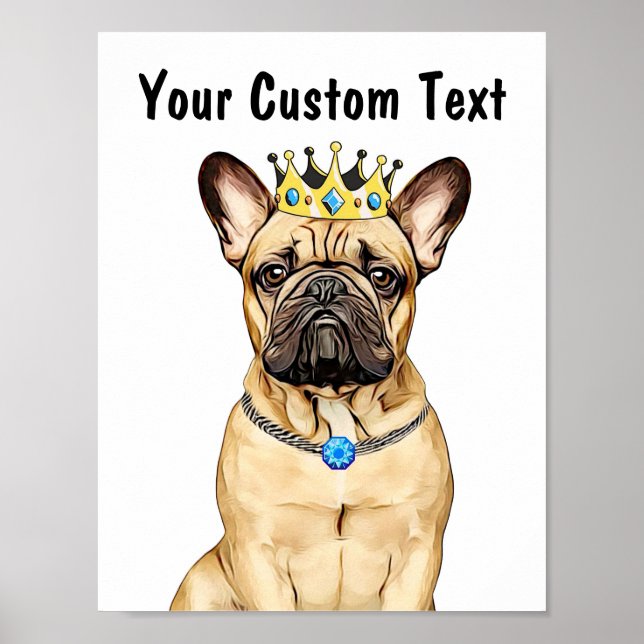 Poster Arte Personalizada de Cão para Parede | Bulldogue  (Frente)
