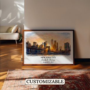 Poster Arte Personalizada de Parede da Cidade de Nova Yor