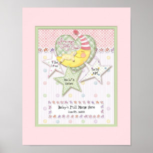 Poster Arte personalizada do berçário da parede do nome