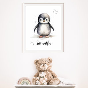 Poster Arte Personalizada para Parede de Berçário de Bebê