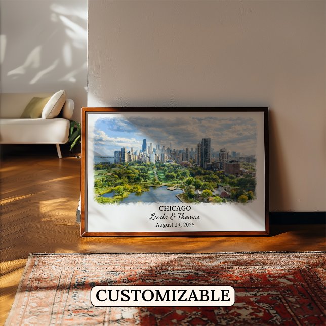 Poster Arte Personalizada para Parede de Chicago, Cartaz  (Criador carregado)